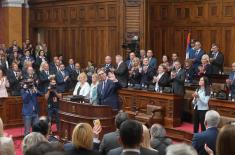 Minister Stefanović congratulates President Vučić on his new presidential term