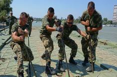 Војска Србије поставила мост до Великог ратног острва