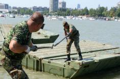Војска Србије поставила мост до Великог ратног острва