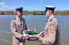 Commemoration of sinking of Drava river monitor