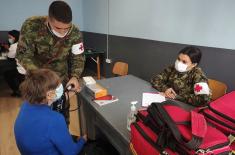 Military doctors provide care to residents of villages near Aleksinac and Priboj