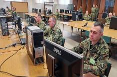 Operators attending software training course for simulation exercise