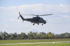 Combat training with Mi-35 helicopters