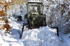Serbian Armed Forces engage in snow clearing operations