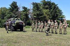 Training on new domestically produced armoured vehicles