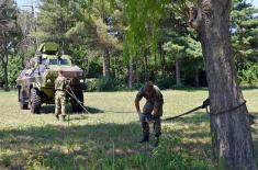 Training on new domestically produced armoured vehicles