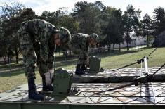Soldiers recruited for voluntary military service undergo specialist training