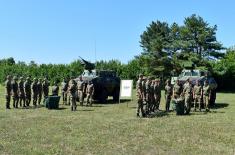 Training on new domestically produced armoured vehicles