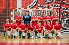 Futsal match between Serbian, Hungarian generals/high-ranking officers