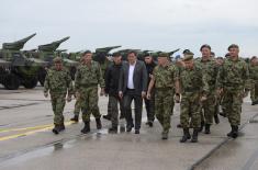 Minister Gašić attends preparation for “Flag 2024” demonstration of capabilities