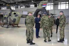 Minister Gašić visits members of 98th Air Brigade