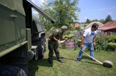 Pomoć Vojske Srbije u vodosnabdevanju u opštinama Gornji Milanovac i Mionica