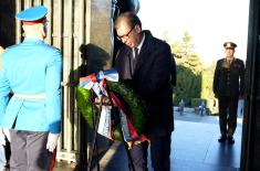 President Vučić lays a wreath at the Monument to the Unknown Hero on Mount Avala