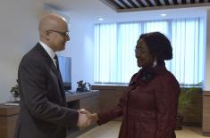 Састанак министра Вучевића са делегираном министарком за спољне послове Габона Нијонде
