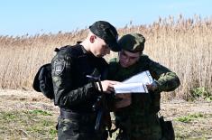 Military Academy cadets, University of Criminal Investigation and Police Studies students march together