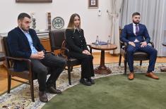 Minister Vučević meets representatives of Union of Montenegrin Students studying in Serbia
