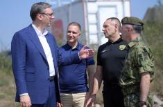 Predsednik Vučić prisustvovao Združenoj taktičkoj vežbi Vojske Srbije i MUP-a