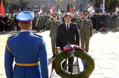 Minister Gašić leads the state wreath-laying ceremony at the Liberators of Belgrade Cemetery