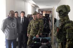 King Mswati III and Minister Gašić attend the demonstration of a part of the capabilities of the 72nd Special Operations Brigade