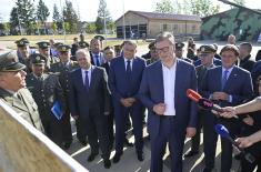 President Vučić visits newly built facilities in “Corporal Momčilo Gavrić” barracks in Loznica