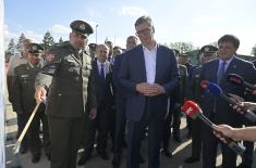 President Vučić visits newly built facilities in “Corporal Momčilo Gavrić” barracks in Loznica