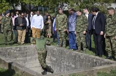 King Mswati III and Minister Gašić attend the demonstration of a part of the capabilities of the 72nd Special Operations Brigade