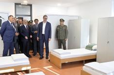 President Vučić visits newly built facilities in “Corporal Momčilo Gavrić” barracks in Loznica