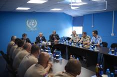 Minister Vučević visits Serbian contingent at UNFICYP headquarters