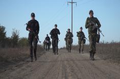 Military Academy cadets, University of Criminal Investigation and Police Studies students march together