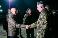 Minister Vučević visits Air Defence unit on duty on New Year’s Eve