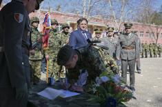 Class of March 2025 takes military oath, Minister Gašić attends