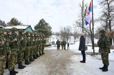 Obilazak pripadnika Vojske Srbije u Kopnenoj zoni bezbednosti 