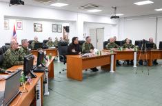 Minister Gašić and General Mojsilović visit Defence System Operations Centre