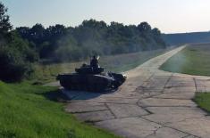 Armoured units conduct firing practice with branch weapons