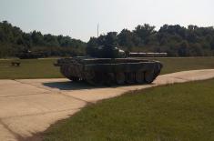 Armoured units conduct firing practice with branch weapons