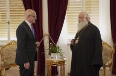 Meeting between Minister Vučević, Archbishop Georgios of Cyprus