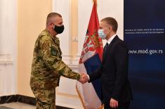 Ministar Stefanović razgovarao sa generalom Rusin-Sendijem