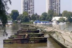 Војска Србије поново поставила понтонски мост до Лида